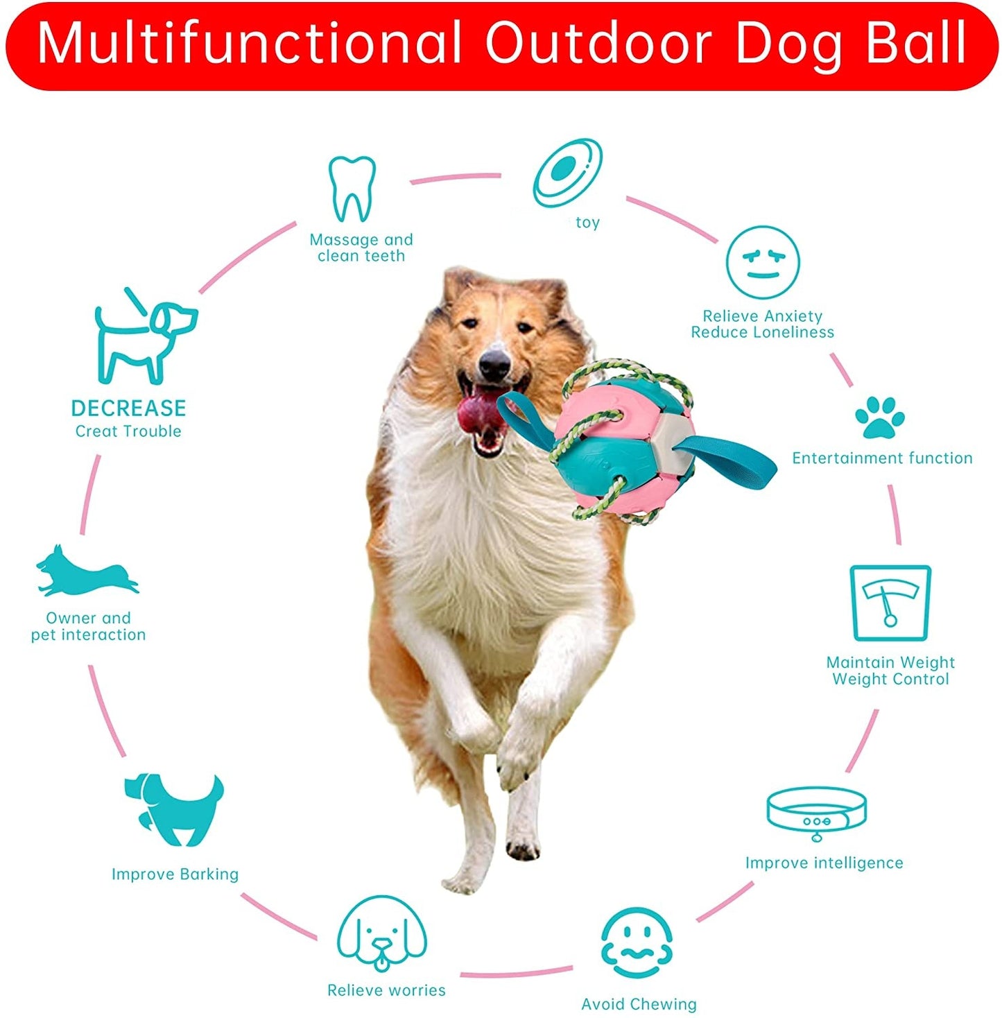 GrabBall® Dog Durable Play Ball
