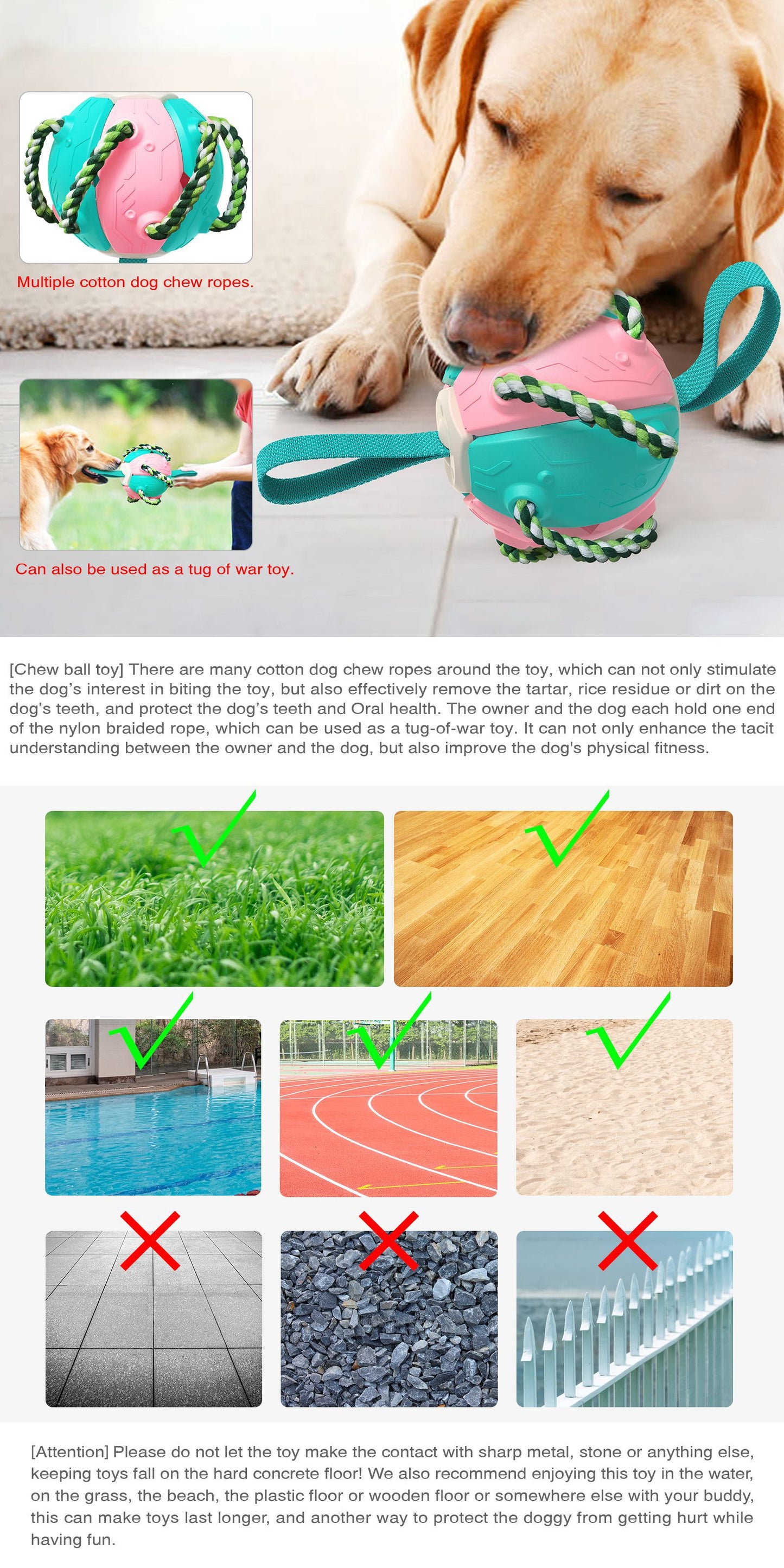 GrabBall® Dog Durable Play Ball